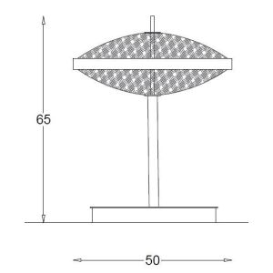 Il Paralume Marina / Table Lamp with Double Hand-Cutted Clear Scatched 2269T / IL-2269T